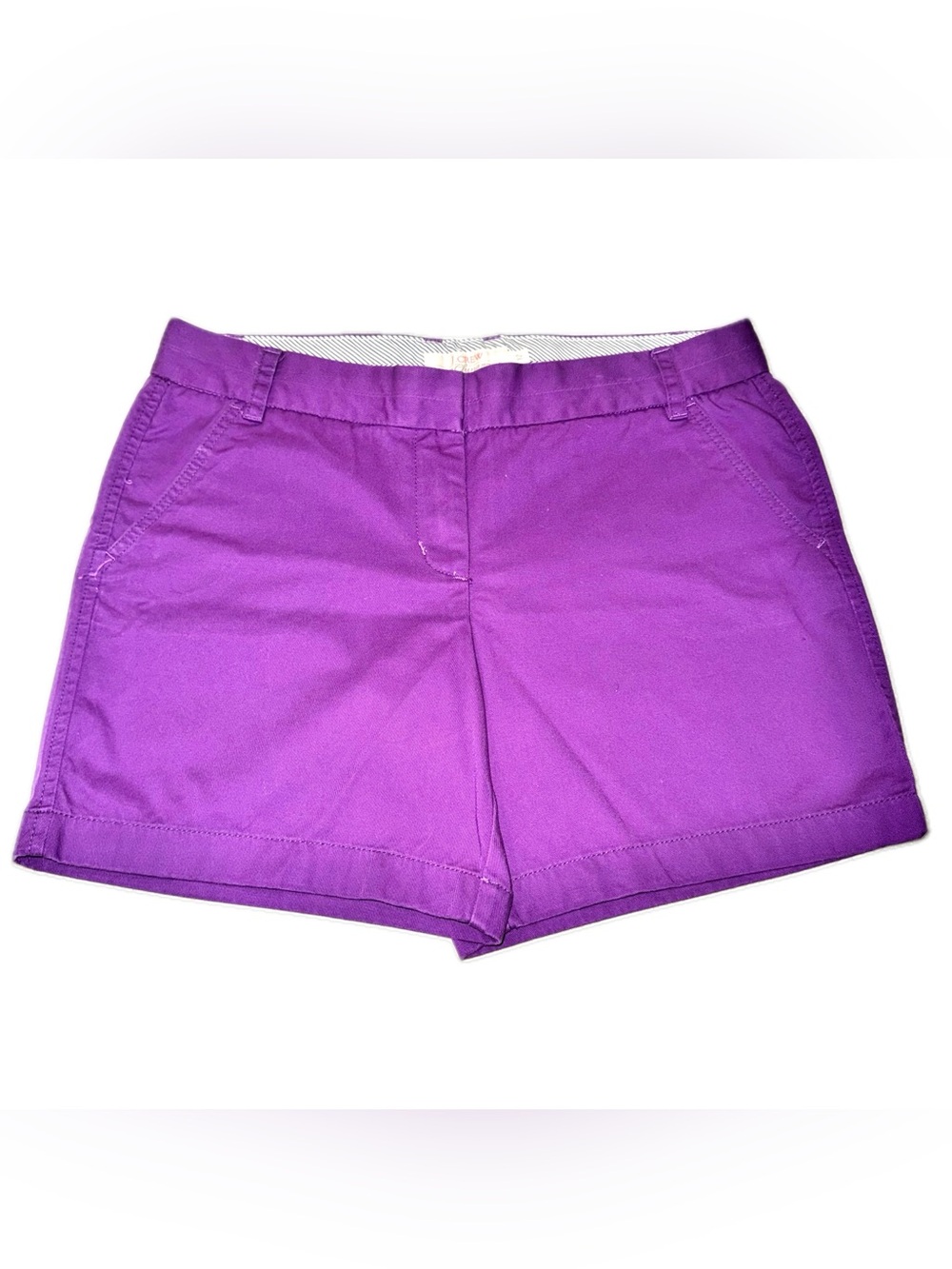 Purple Plum Eggplant J.Crew Cotton Chino Shorts, Sz 12